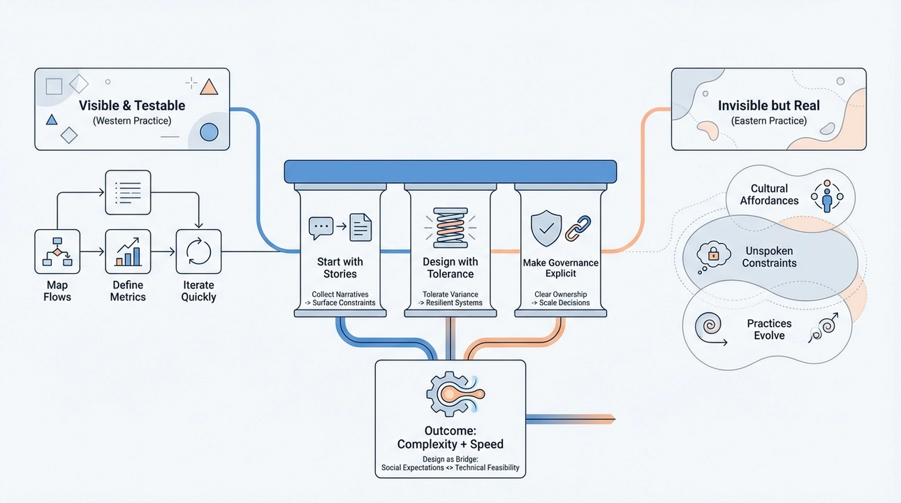 East meets West: Holistic design thinking for complex problems.