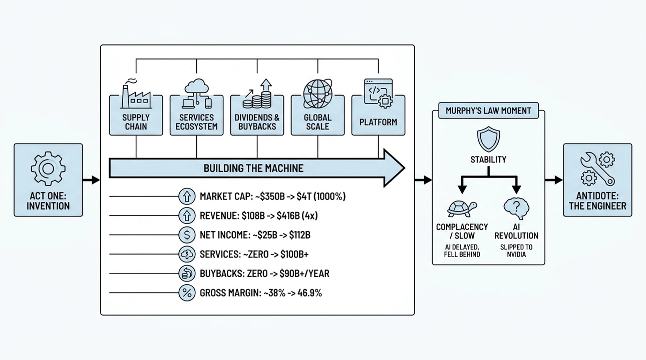 Tim Cook's operational excellence: Scaling Apple, 2011-2026.