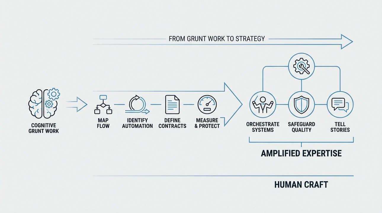 Agentic workflow: Automate tasks, amplify expertise, focus on value.