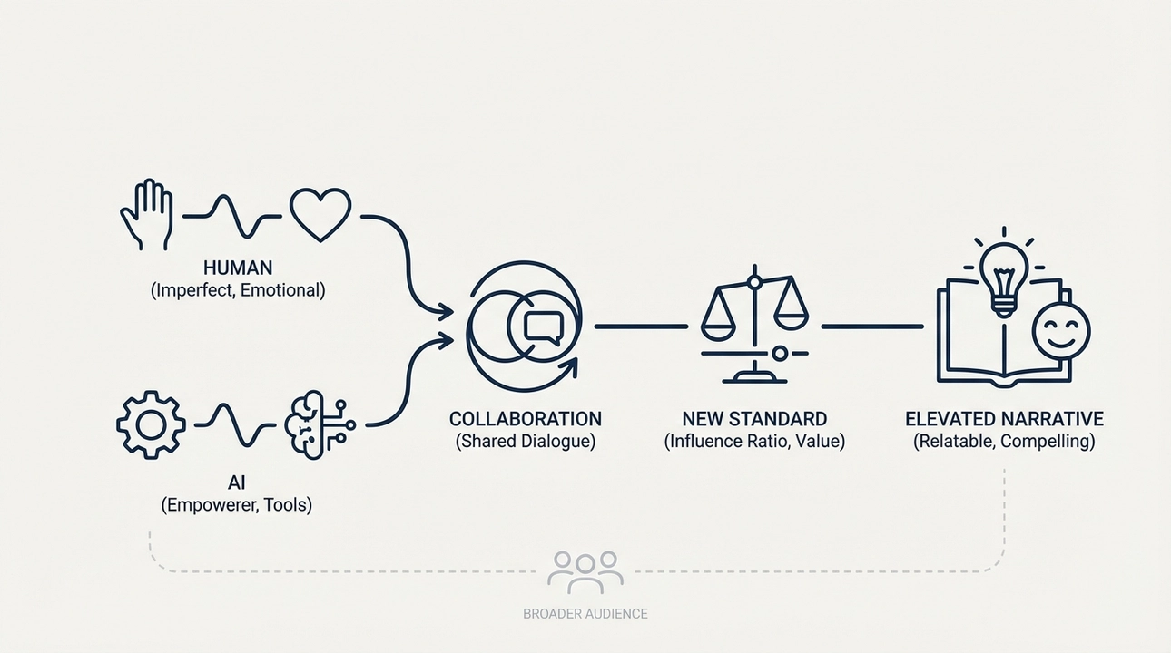 Human-AI collaboration: Imperfectly human, powerfully creative, together.