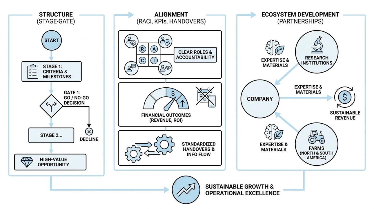Structure, Alignment, Ecosystem: Operational Approach for Success.