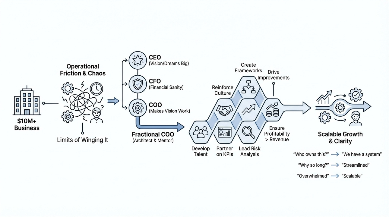 Fractional COOs: Scaling $10M+ Businesses Beyond the Hustle