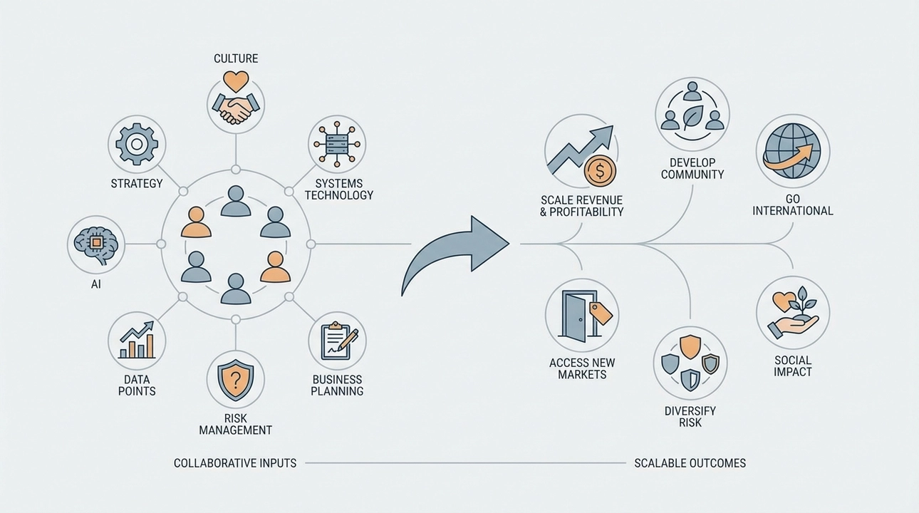 Strategic growth: Scaling revenue, community, and global impact.